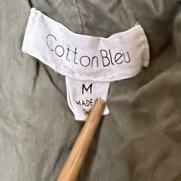 Cotton Bleu Women's Slub Olive Green Elastic Waist Raw Hem Shorts Size M - Picture 4 of 7